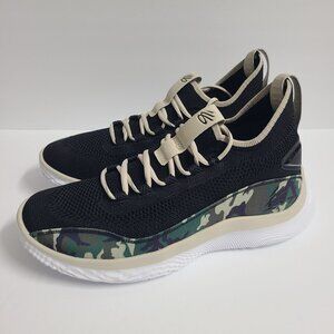 Under Armour Curry Flow 8 Black Camo Basketball Shoes 3024474-008 Size 11 Black